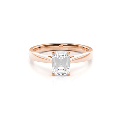 Emerald Solitaire Diamond Rings
