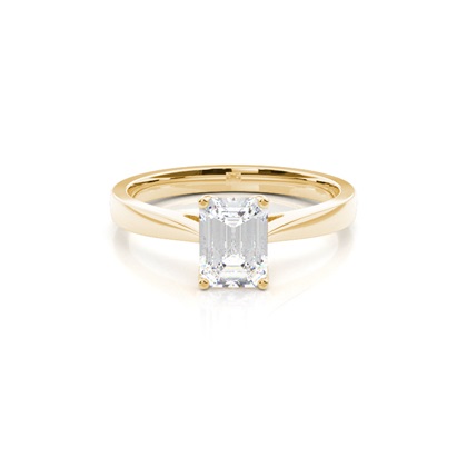 Emerald Solitaire Diamond Rings