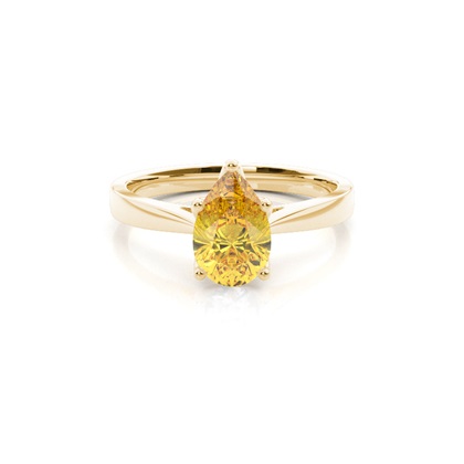 Prong Setting Solitaire Yellow Diamond Engagement Ring