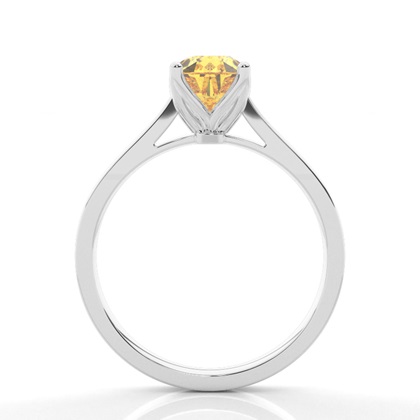Prong Setting Solitaire Yellow Diamond Engagement Ring