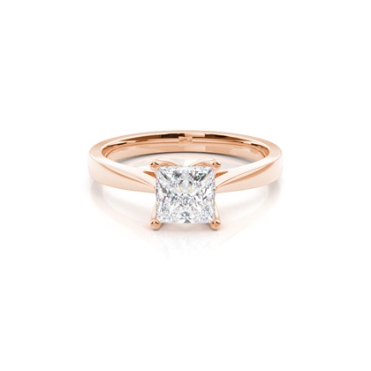 Rose Gold Solitaire Diamond Rings