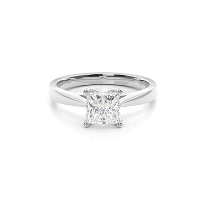 Silver Diamond Engagement Rings