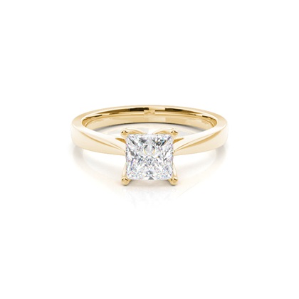 Princess Solitaire Diamond Rings 