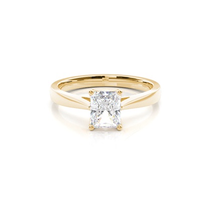 Radiant Yellow Gold Solitaire Diamond Engagement Rings
