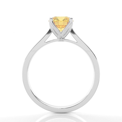 Prong Setting Solitaire Yellow Diamond Engagement Ring