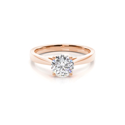 Rose Gold Solitaire Diamond Rings