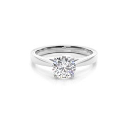Solitaire Diamond Verlobungsring mit Zinkeneinstellung