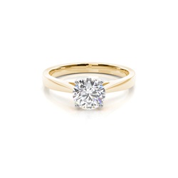 Solitaire Diamond Verlobungsring mit Zinkeneinstellung