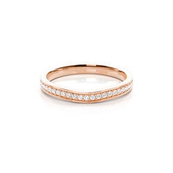 Studded Diamond Womens Shaped Band