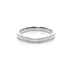 Studded Diamond Womens Shaped Band