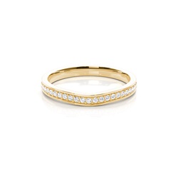 Studded Diamond Womens Shaped Band