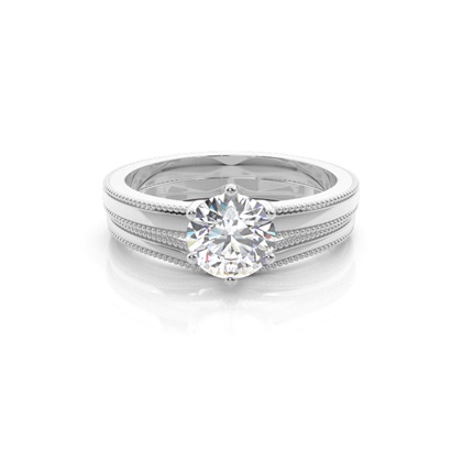 White Gold Bridal Set Diamond Engagement Ring