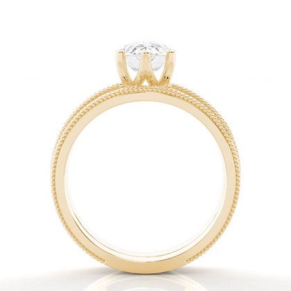 Pear Yellow Gold Bridal Set Engagement Rings