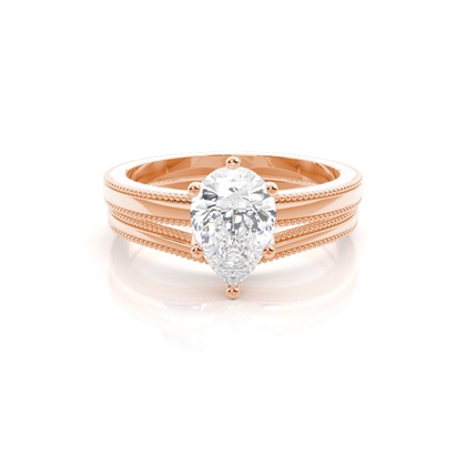 Pear Bridal Diamond Engagement and Wedding Ring Sets
