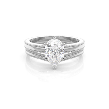 Pear Bridal Diamond Engagement and Wedding Ring Sets