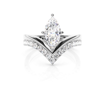 Marquise Bridal Diamond Engagement and Wedding Ring Sets