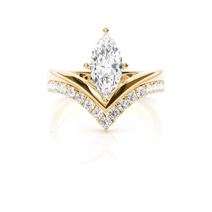 Marquise Bridal Diamond Engagement and Wedding Ring Sets