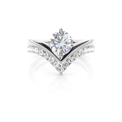 White Gold Bridal Set Diamond Engagement Ring