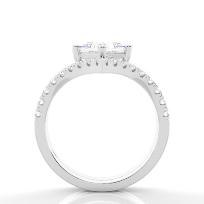 Princess Platinum Bridal Set Engagement Rings