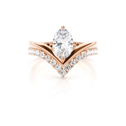 Oval Bridal Set Diamond Engagement Ring
