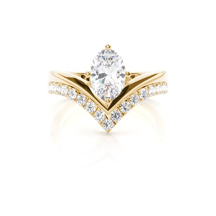 Oval Bridal Set Diamond Engagement Ring