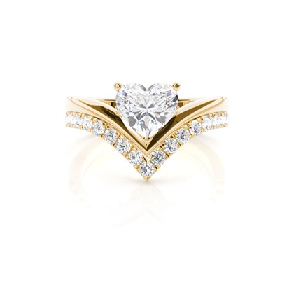 Yellow Gold Bridal Set Diamond Engagement Rings