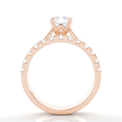 Rose Gold Bridal Set Engagement Rings