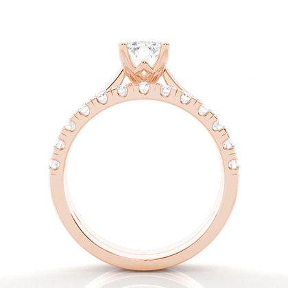 2.00 Carat Rose Gold Bridal Set Engagement Rings