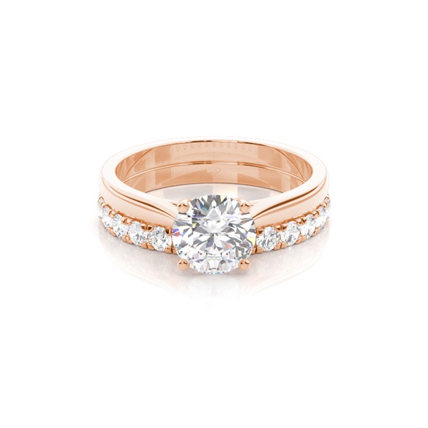 White Gold Bridal Set Diamond Engagement Ring