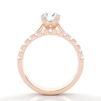 Rose Gold Bridal Set Diamond Engagement Rings