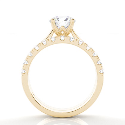 Yellow Gold Bridal Set Diamond Engagement Rings