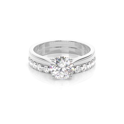 White Gold Bridal Set Diamond Engagement Ring