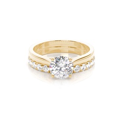 White Gold Bridal Set Diamond Engagement Ring