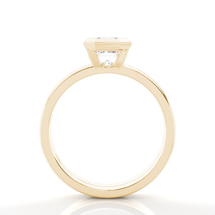Asscher Yellow Gold Bridal Set Engagement Rings