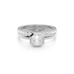 White Gold Bridal Set Diamond Engagement Ring