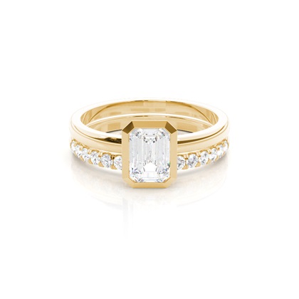 Emerald Bridal Set Diamond Engagement Rings