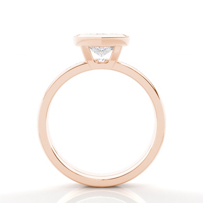 Heart Rose Gold Bridal Set Engagement Rings