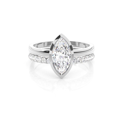 Marquise Bridal Diamond Engagement and Wedding Ring Sets