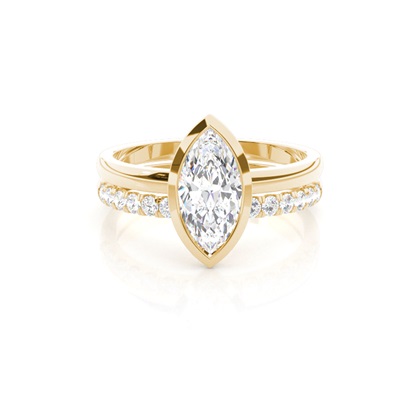 Marquise Bridal Diamond Engagement and Wedding Ring Sets