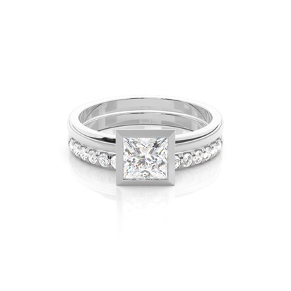 Princess Bridal Set Diamond Engagement Rings