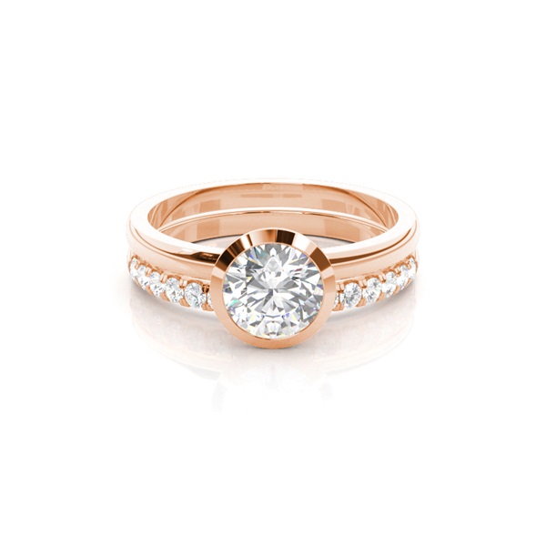 White Gold Bridal Set Diamond Engagement Ring