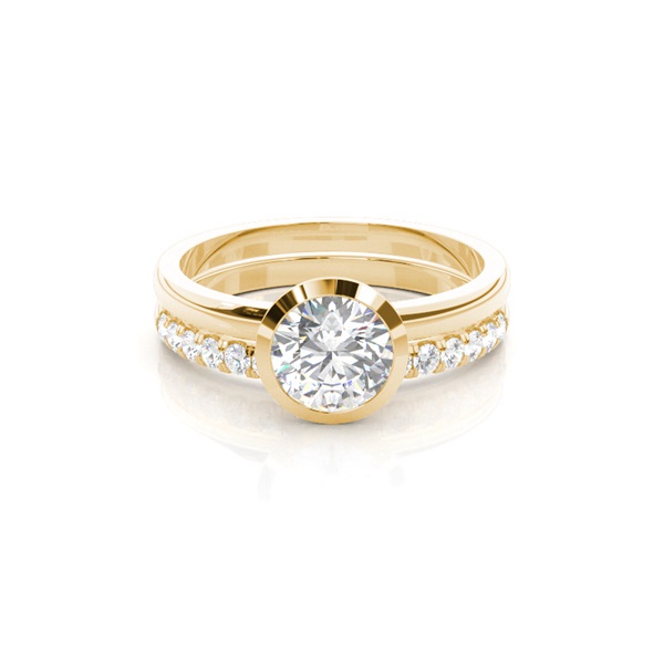 White Gold Bridal Set Diamond Engagement Ring