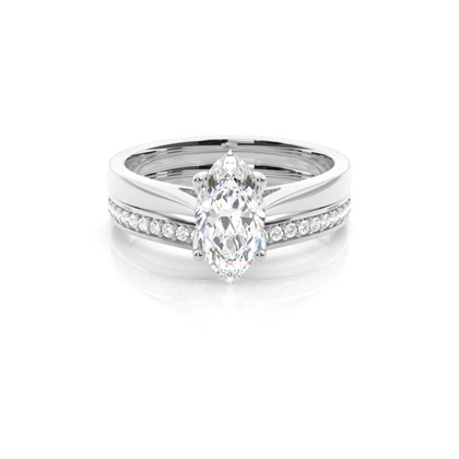Marquise Bridal Diamond Engagement and Wedding Ring Sets