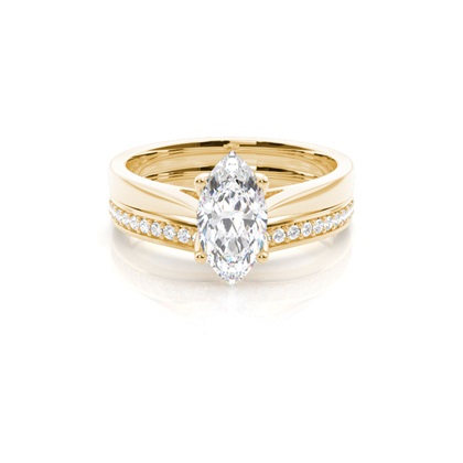 Marquise Bridal Diamond Engagement and Wedding Ring Sets
