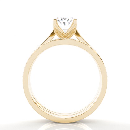 Oval Yellow Gold Bridal Set Engagement Rings