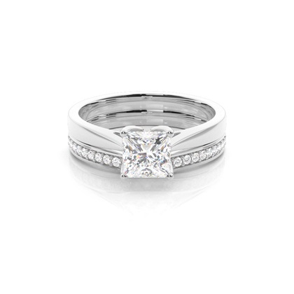 Princess Bridal Set Diamond Engagement Rings