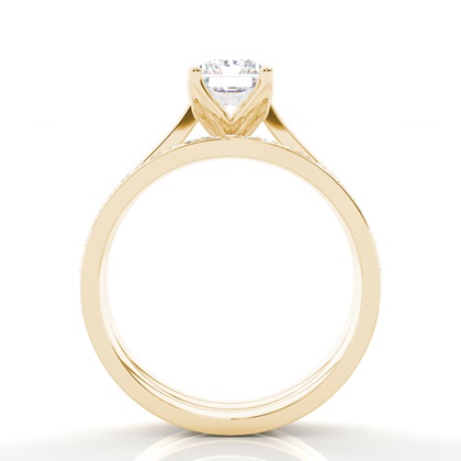 Radiant Yellow Gold Bridal Engagement and Wedding Bands Ring Sets