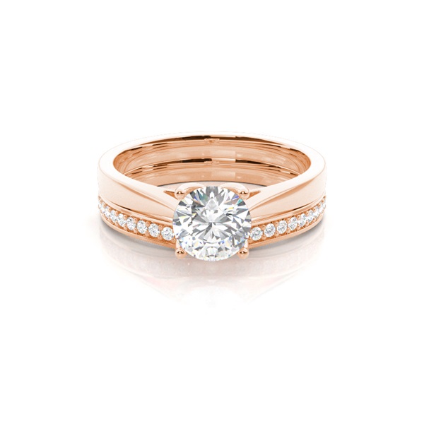 White Gold Bridal Set Diamond Engagement Ring