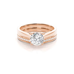 White Gold Bridal Set Diamond Engagement Ring