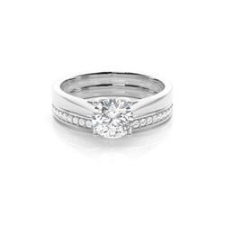 White Gold Bridal Set Diamond Engagement Ring